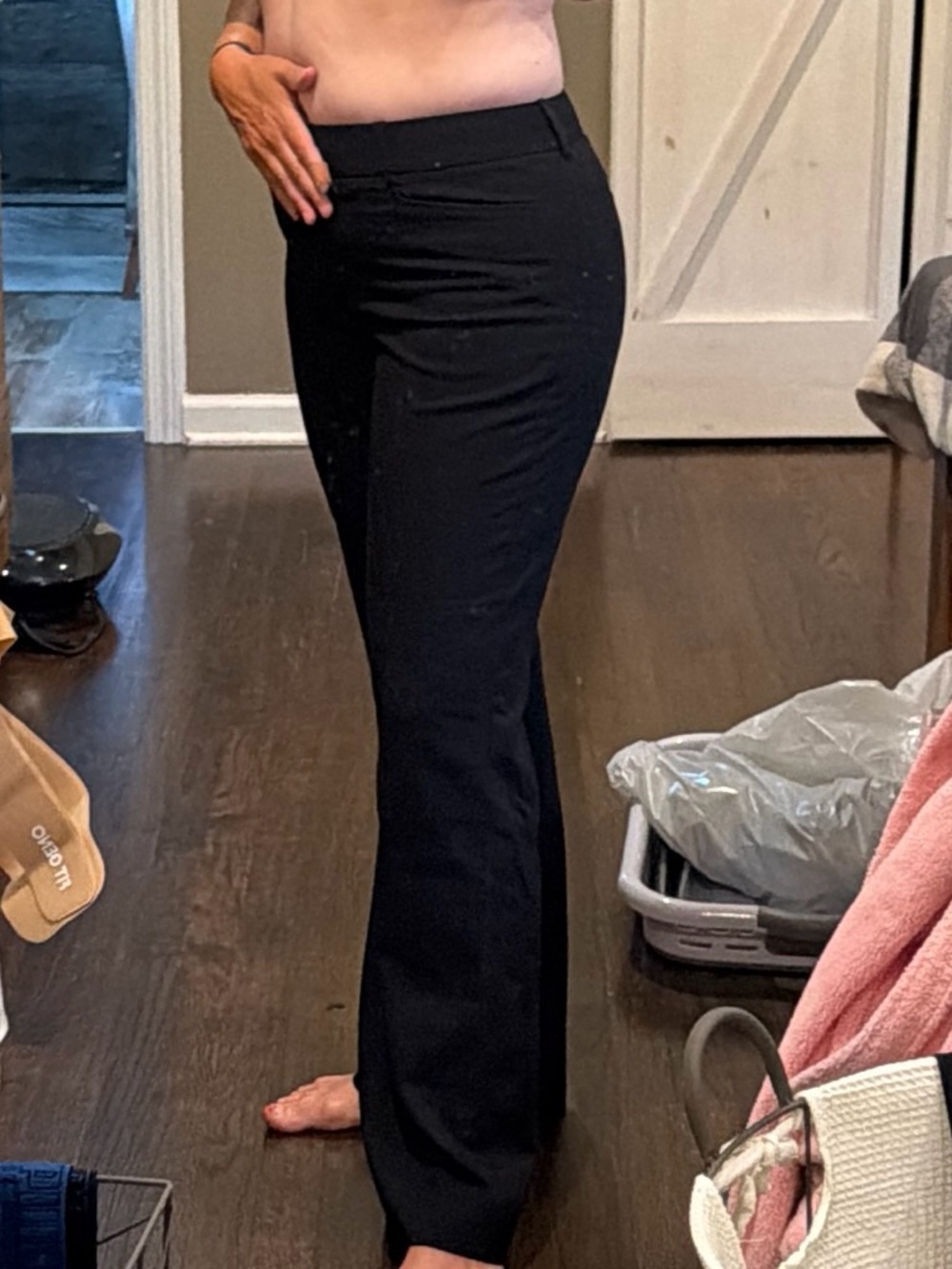 Tahari Black Flare-Leg Dress Pants